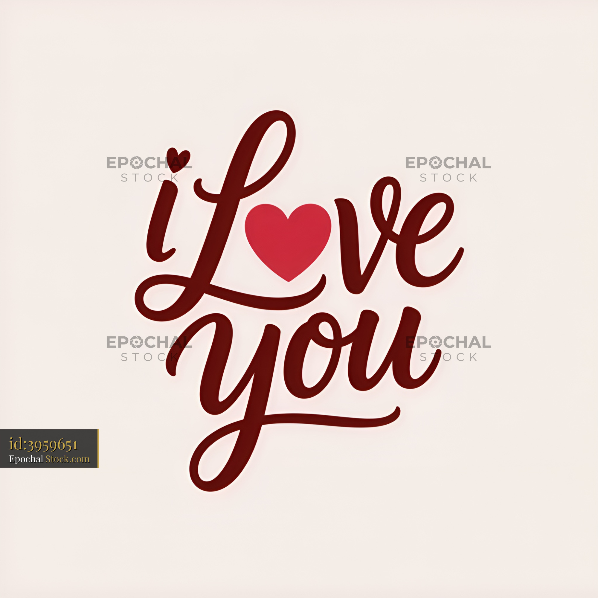 Simple message of love with heart symbol on light background Premium Stock Photo - stock photo