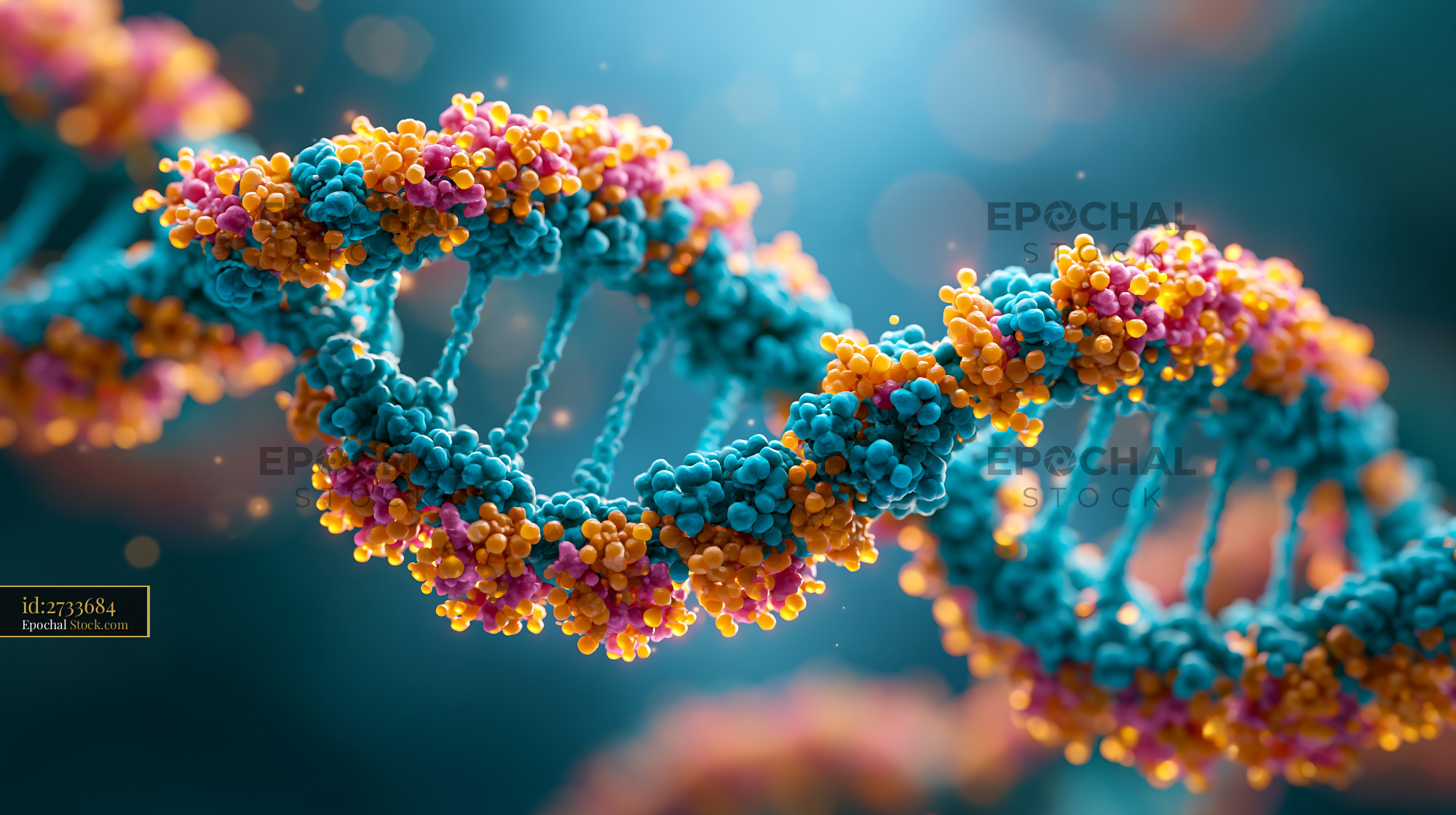 Colorful DNA double helix model for cas12b genome editing assay