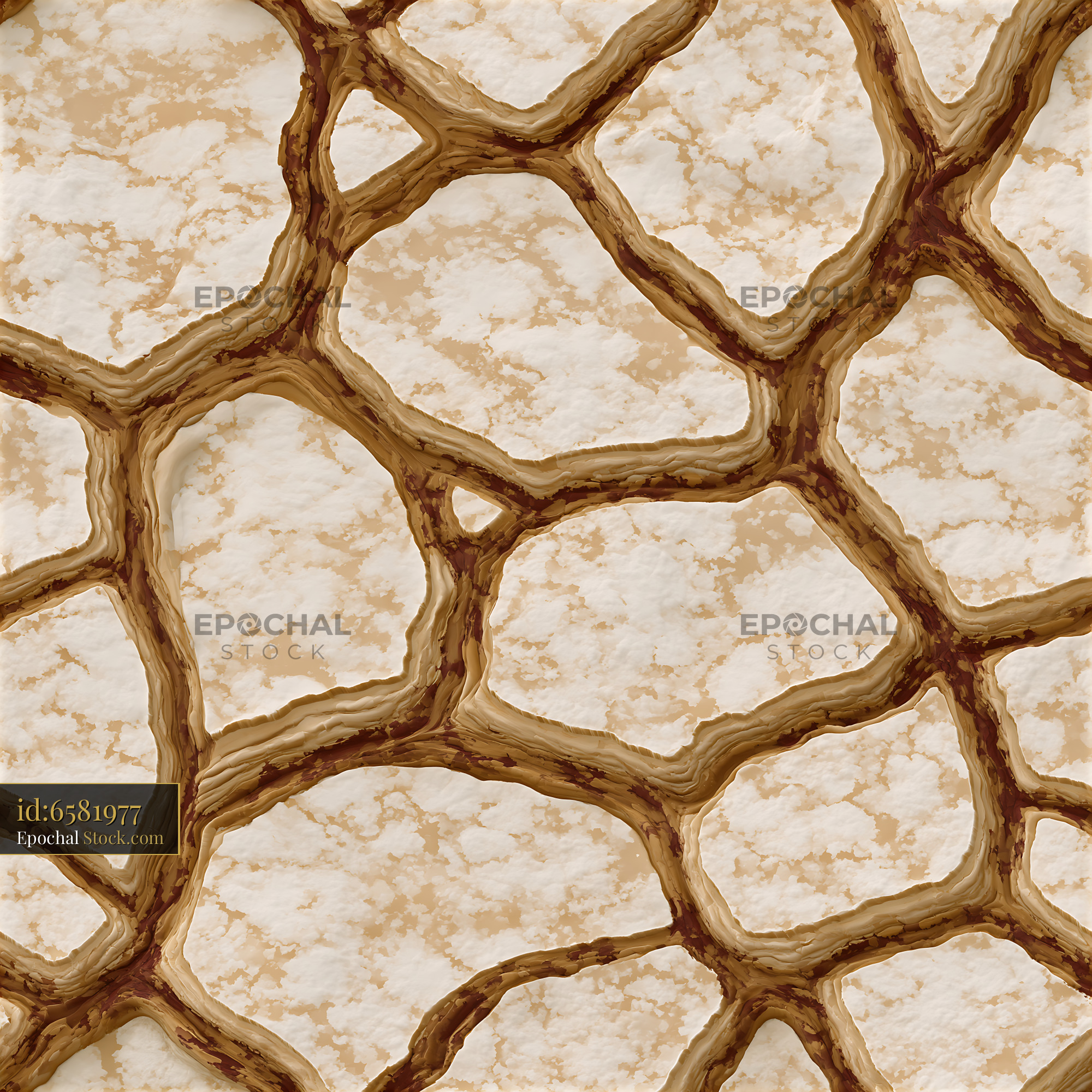 Earthy Brown Organic Cell Network Texture - stock photo