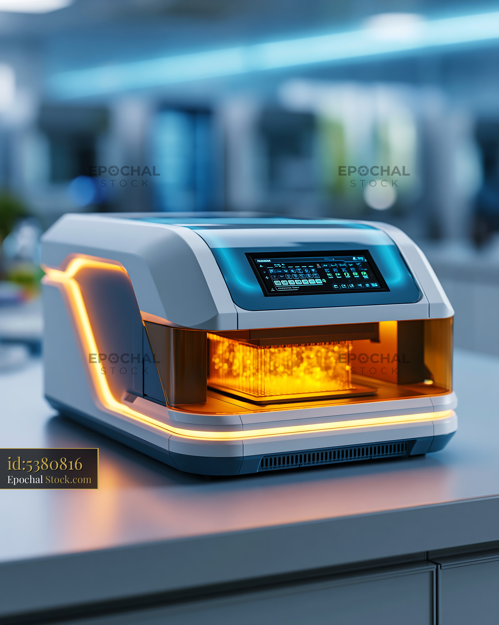 Modern diagnostic machine for cas12b mediated nucleic acid detection - stock photo