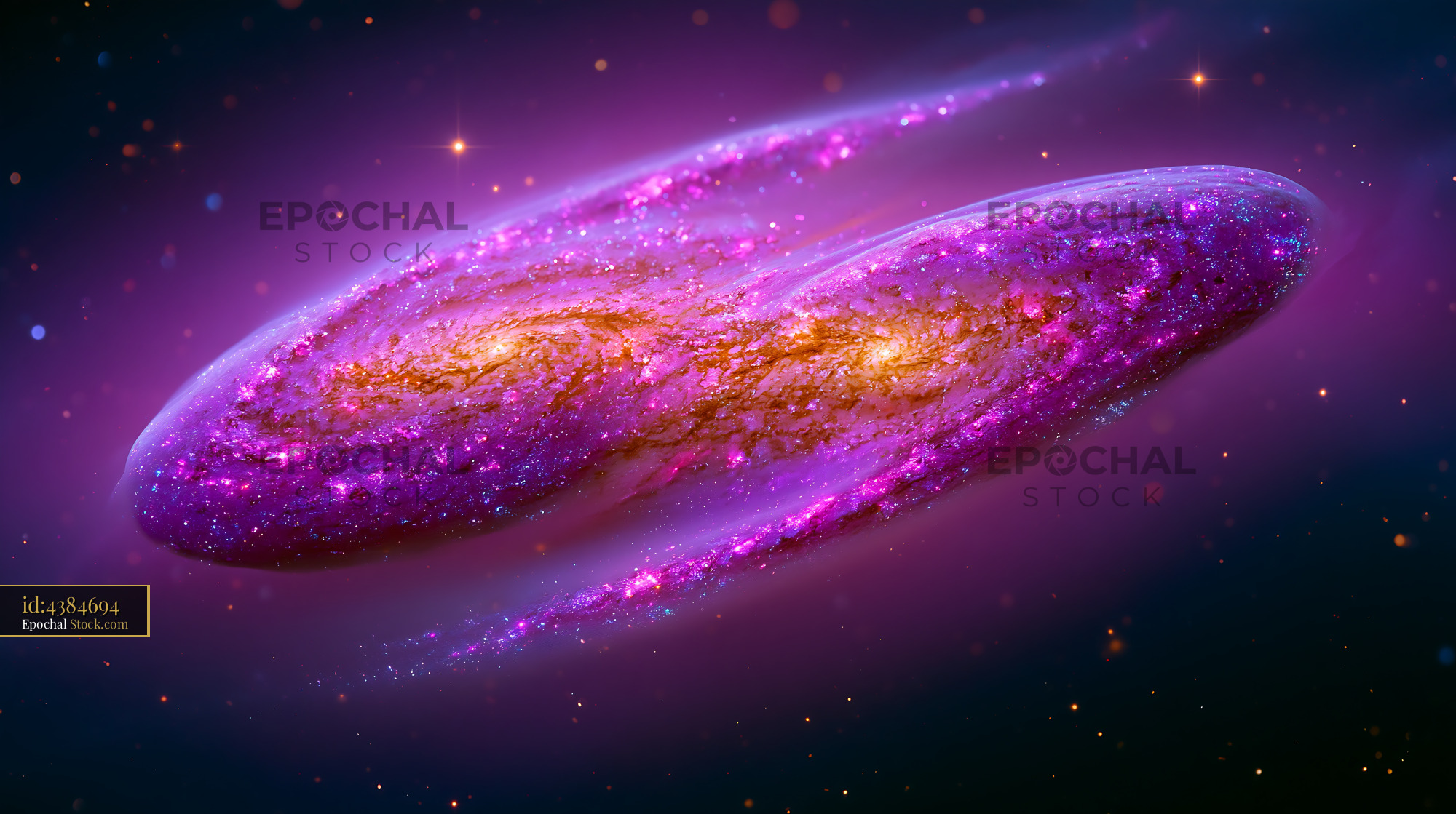 Vibrant NGC 5128 Centaurus galaxy glowing in deep space - stock photo