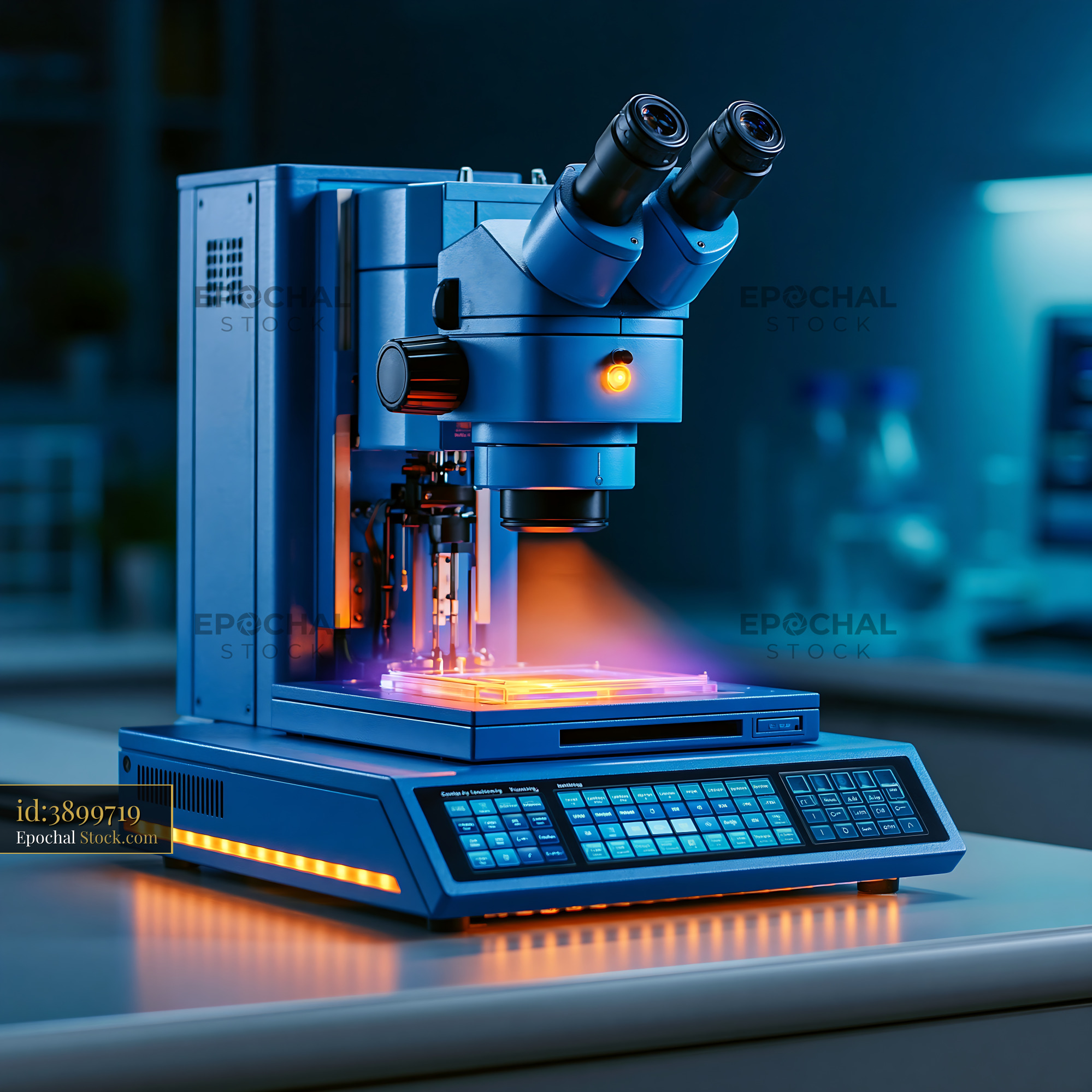 Automated patch clamp workstation for research in a modern laboratory - stock photo