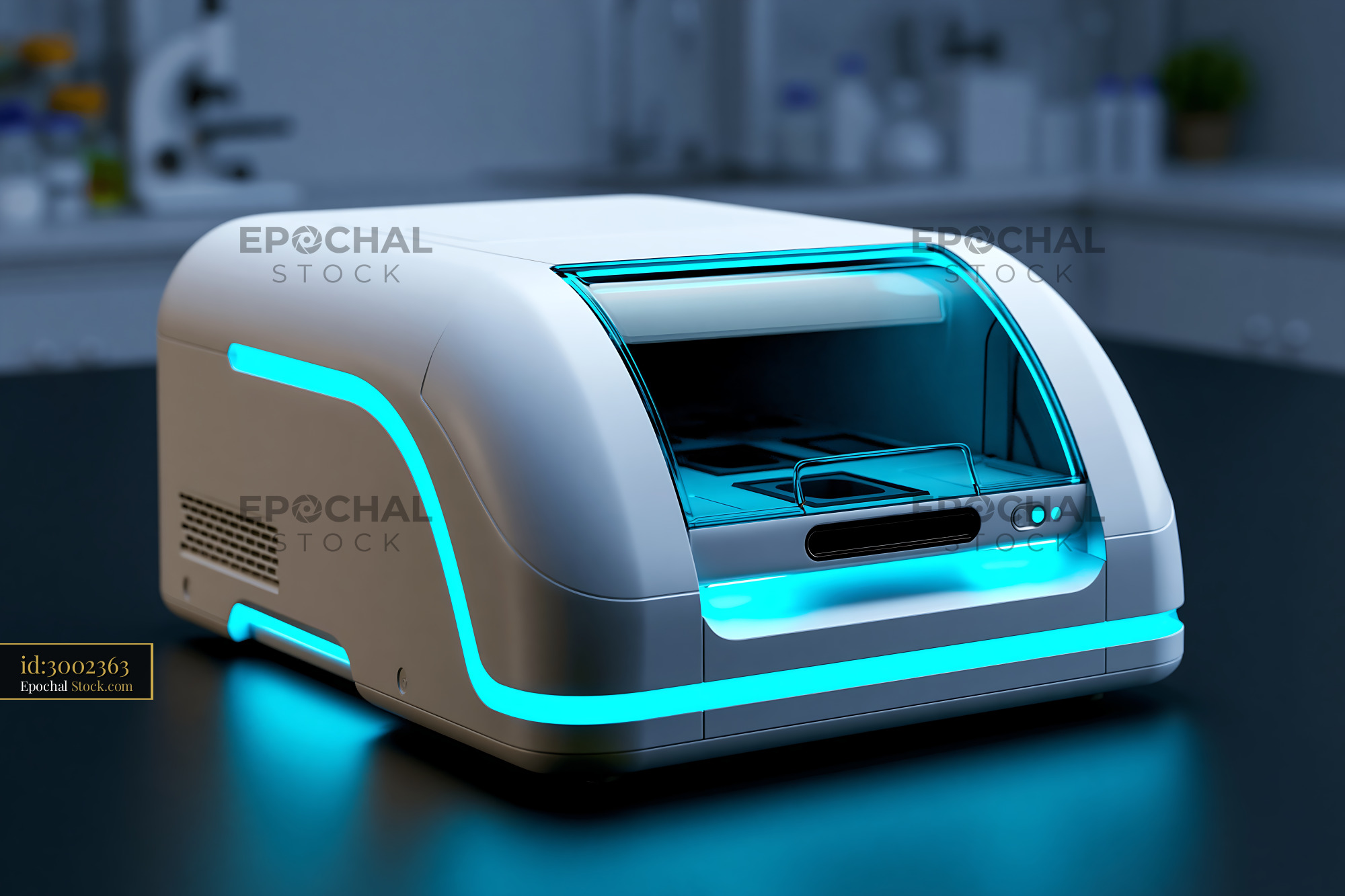 Modern diagnostic device for cas12b mediated nucleic acid detection - stock photo