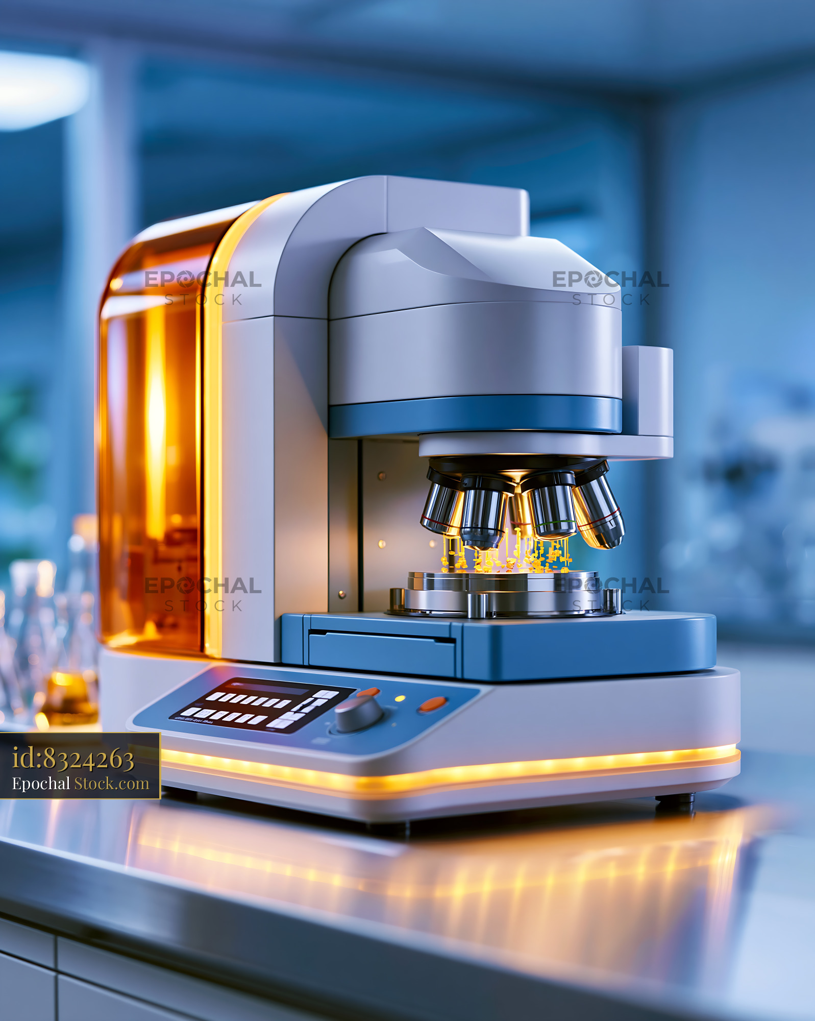 Analyzer for lanthanide metal isotope antibody labeling - stock photo
