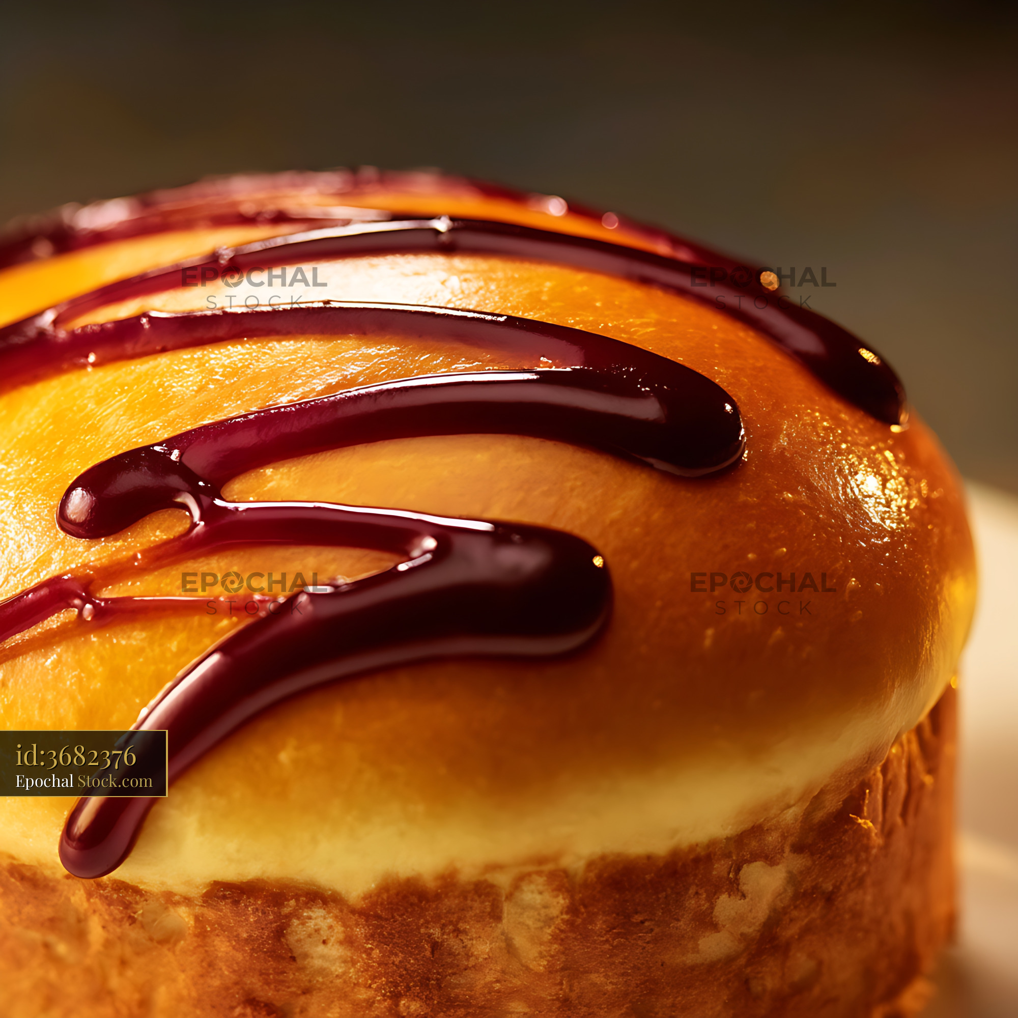 Gourmet Bierocks Pastry with Elegant Caramel Drizzle and Golden Crust - stock photo