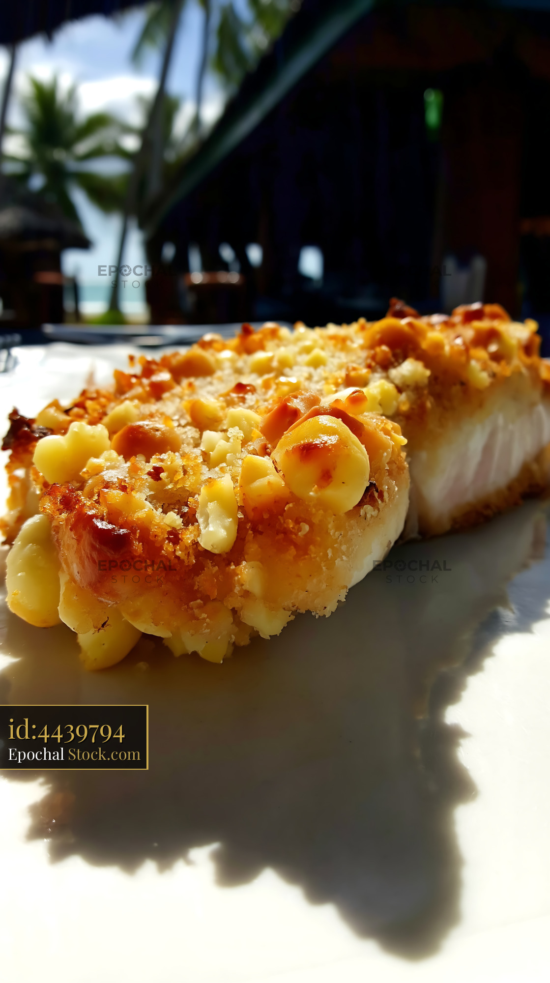 Grilled Corn on the Cob with Golden Crust, Tropical - stock photo