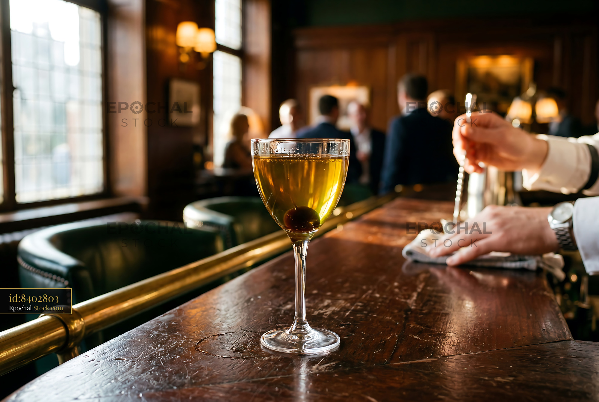 Tipperary Cocktail Served at Upscale Bar - stock photo