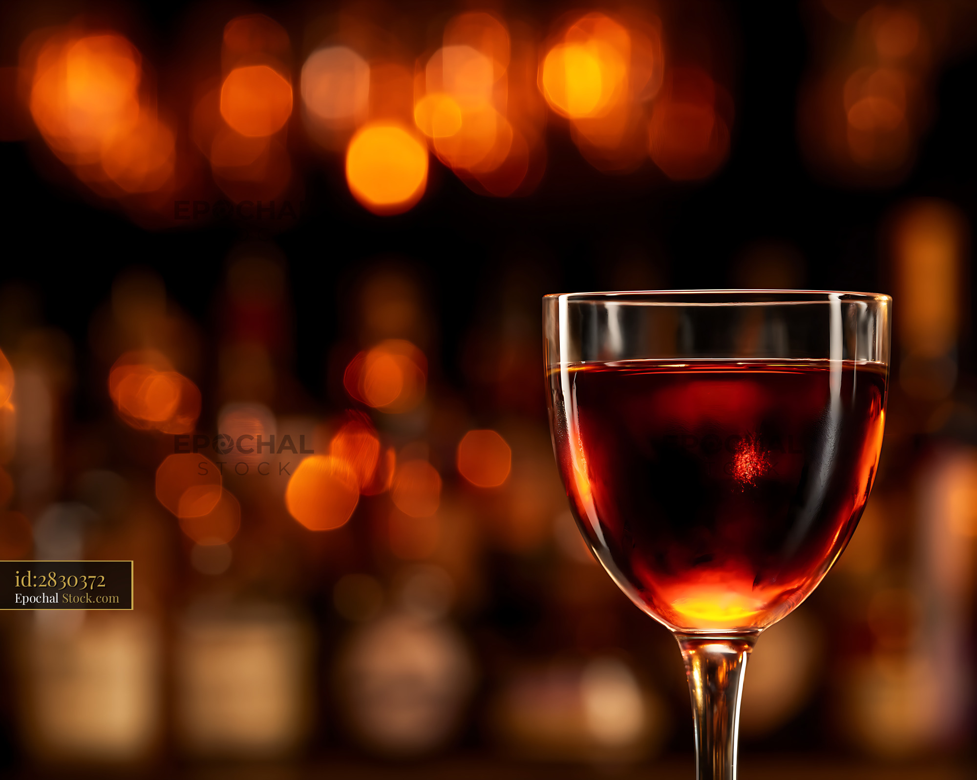 Bushwick Cocktail in Elegant Glassware - stock photo