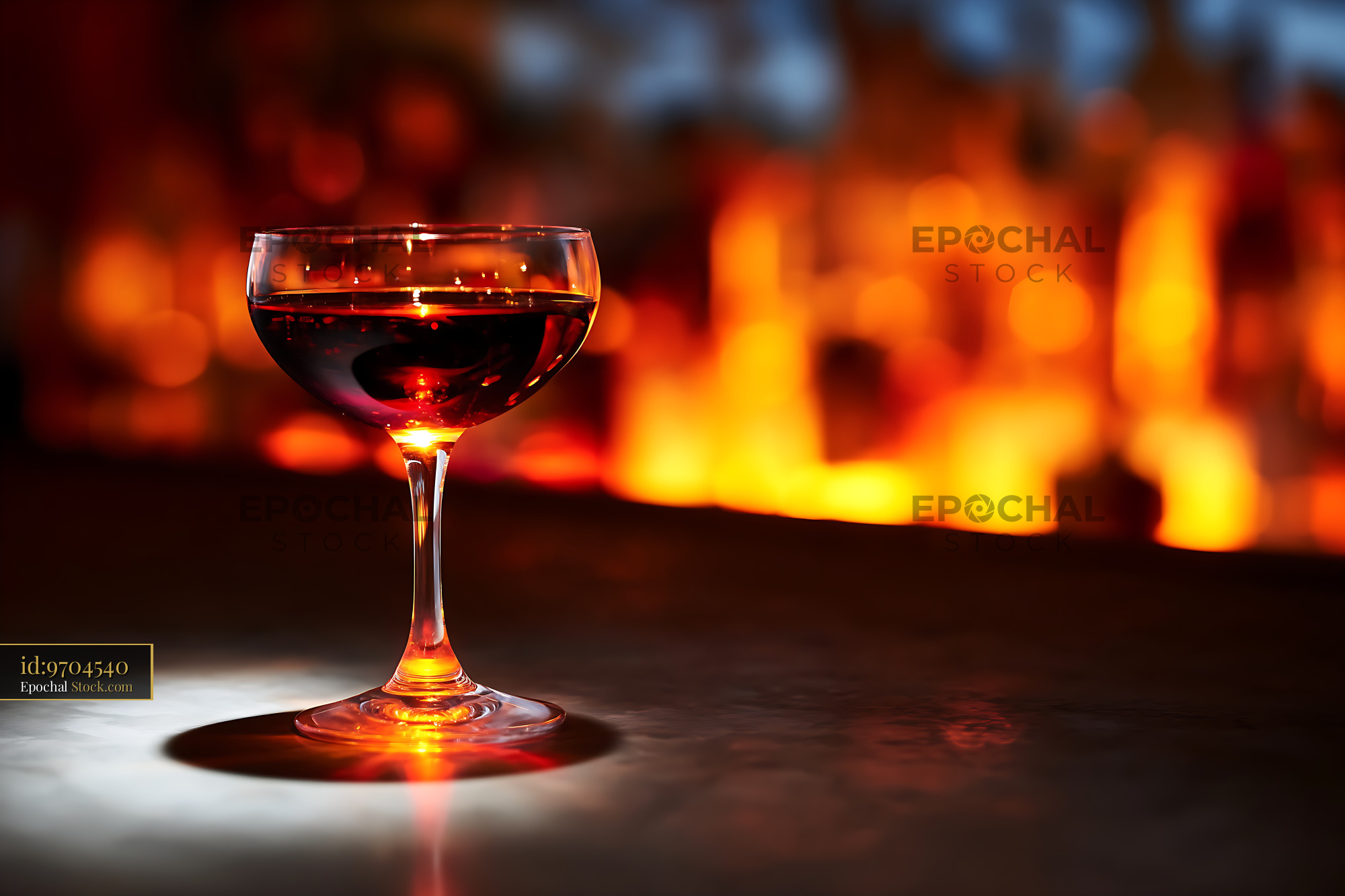 Bushwick Cocktail Fireplace Elegance - stock photo
